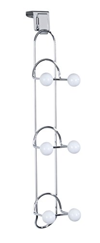WENKO 50459100 Porte-sac à mains Triana Métal chromé Blanc 10,5 x 38 x 8,5 cm