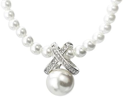 Pearl necklace Chain Necklace Ladies necklace Bridal Jewelry incl. a beautiful pendant by the brand MyBeautyworld24