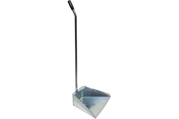 Le Plus de l'Entretien Pelle Metal Grande Capacite Manche Argente Style Flat Shovel