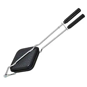 Regalo Grill and Toast Sandwich Maker with Non-Stick Cookware, 1 Piece, Black.