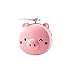 Produktbild Kaday Fan mit Schminkspiegel Led Ventilator Tragbar Wiederaufladbar Lüfter Mini Kawaii Kreatives Tischventilator Elektrisch Handventilator (SchweinA)