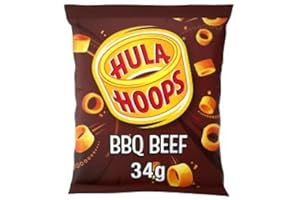 BBL Bada Business Limited Hula Hoops BBQ Beef 32 X 34G Potato Rings Full Box, 32.0 count