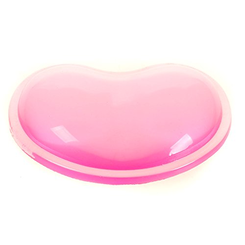HIMRY weiche Handballenauflage Crystals Gel, Herz Form Gel Handgelenkauflage, Rutschfeste Fleckenresistente Silikon Flex Auflage, Pink, KXC5112 pink