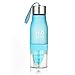 Produktbild Wasser Flasche mit Fruit-Ei, 650 ml H2O Kunststoff tragbar Zitronensaft Flasche für Wasser Outdoor Shaker Sport, blau