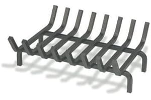 Porte bûches grille pour cheminée en acier 8 barreaux