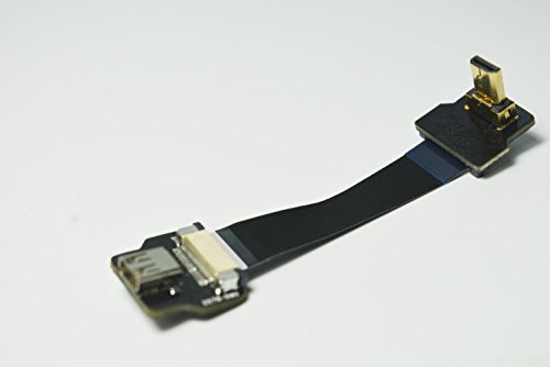Neue schwarze FPV HDMI Kabel Micro Schnittstelle zu Mikro-weiblich für GH4 BMPCC A5000 A6000 A7S A7R 90 Grad DJI 5CM - 6