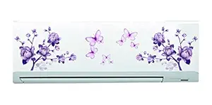 DivineDesigns Butterflies Blue Bunch Air Conditioner Sticker - Standard Size (Fit for All Models/Sizes/Brands) (Vinyl, Multicolor)