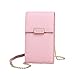 Produktbild Frauen-Mädchen-Umhängetasche Mini Messenger Kette Handy-Beutel-Handy-Geldbeutel Phone Wallet (Pink)