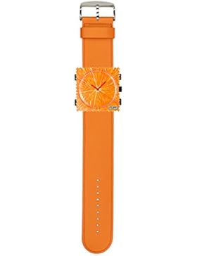 S.T.A.M.P.S. Stamps Uhr komplett - Zifferblatt Orange mit Armband Satin orange