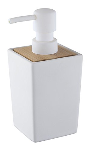 Nizza Mare Free Standing Collezione Pure Design Dispenser di Sapone, Bianco, 7,5 x 8,5 x 16 cm
