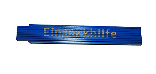 Preisvergleich Produktbild Persönlicher Zollstock / Meterstab blau mit Gravur Einparkhilfe
