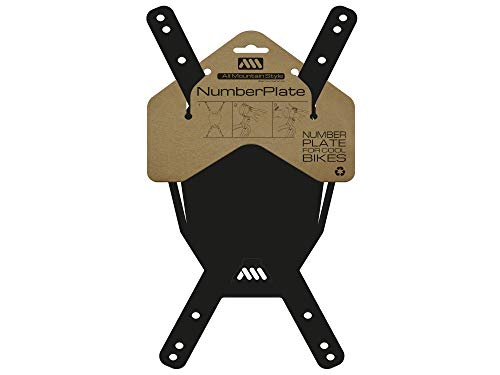 All Mountain Style Unisex-Adult Nummernschildplatte, Schwarz/Weiss, One size