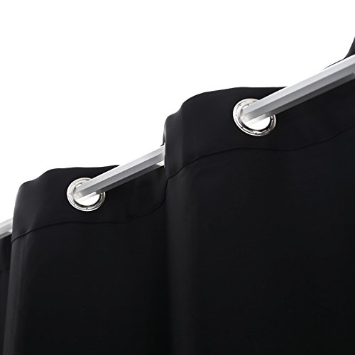 Songmics Verdunklungsgardine Gardin Vorhänge mit Ösen 145 x 245 cm schwarz LRB245H - 2