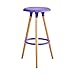Produktbild COZY HOME AAA Barhocker, einfache Startseite Massivholz Barhocker Nordic Mode Barhocker (Farbe : Purple)