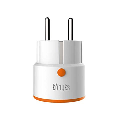 Konyks Priska+ Mini, prise Connectée WiFi avec compteur de consommation intégré, compatible avec Alexa et Google Home, automatisations faciles, 16A, 3520W, aucun hub nécessaire