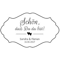 24 Aufkleber Etiketten Selbstklebend Schön, dass Du da bist