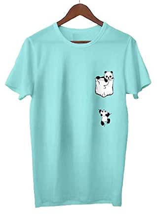 Pocket Panda Printed Cotton T Shirt 