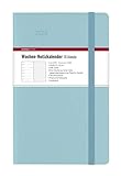Wochen Notizkalender 18 Monate groß Azure 2020 - Taschenplaner (13 x 21) - mit Verschlussband und Falttasche - Juli 2019 bis Dez 2020 - Weekly - 128 Seiten by 