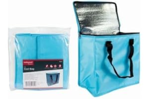 Blue 12L Insulated Cool Bag - Foldable Thermal Cold Picnic Beach Camping Travel Food Lunch Family Cooler Ice Box - By Redwood