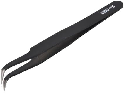 GoodBZ Professional Grade High Precision Fine Tip Curved Stainless Tweezers, Anti-Magnetic, Anti-Acid Steel, Anti-static,Best for Jewellery Beading, Watch ,Clock,Smartphone,PC Repair