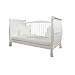 BEAUTIFUL PINE WOOD WHITE SLEIGH COT BED 3 in 1 + SUPERIOR QUALITY HIGH DENSITY FOAM (CMHR28) SAFETY MATTRESS 4'' - 10cm THICK 140/70/10cm