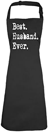 123t Funny Aprons Best Husband Ever Joke For Him Awesome Cool Kitchen Cooking PREMIER APRON - The Perfect unique Gift present for Christmas Birthday Mum Dad Wife Husband Cook Chef