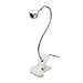 Produktbild FZYUAN Clip on Leseleuchte mit Einstellbarer Helligkeit der Stufe 4, 720 ° -Winkel auswechselbarer Schwanenhals 3W, perfekte Schreibtisch- / Bettlampe zum Lesen, Studieren, Arbeiten,Silver,Cliplamp