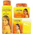 Carotone Collagen Formula Brightening Set of 3- Includes 135ml Brightening Cream, 215ml Body Lotion, and 190g Soap for Radiant Skin
