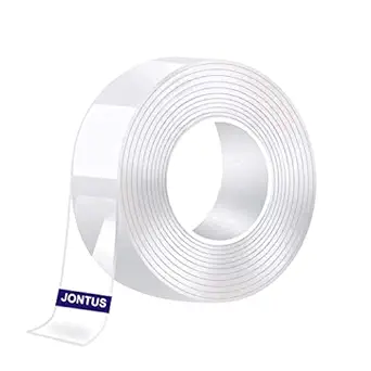 JONTUS 3 Meter Double Sided Tape - Adhesive Silicone Tape, Heavy Duty, Heat Resistant, Multi-Functional, Removable, Washable, Reusable Anti-Slip Gel Nano Grip Tape