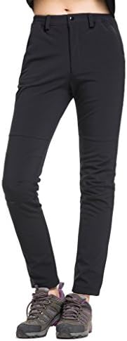Geval Women's Outdoor Camping &amp; Hiking Waterproof Fleece Snow Ski Pants(S,Black)