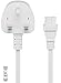 Produktbild Goobay Netzanschlusskabel Großbritannien, 5 m, Weiß; Netzanschlusskabel Großbritannien, 5 m, Weiß, 5 m - Großbritannien 3-Pin-Stecker (Typ G, BS 1363) > Gerätebuchse C7