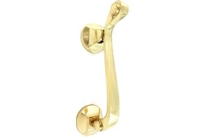 Scroll Door Knocker 150mm in Polish Brass by EUROART