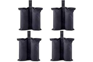 CACTIYE Baldachin-Gewichtssäcke für Pop-Up-Zelt, Sandsäcke, Beingewichte für sofortigen Sonnenschutz, Baldachin-Beine (groß-4, schwarz)