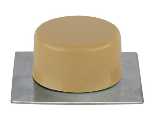 SYSFIX 2311514 Türstopper, selbstklebend mit Basis Edelstahl in Box 10 Stück, creme
