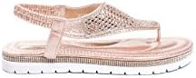Ikrush Women's Karley Embellished Sandals Size In Pink Size 7