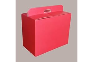 Lucgel Valigetta porta panettone bottiglia dolci maxi - scatola regalo natalizia elegante - strenne natale pasqua - carta seta rosso 430x240H345mm - 5 pezzi -