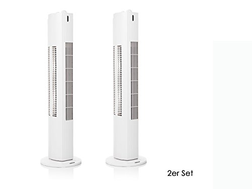 2er Set Turmventilator mit Timer Funktion, 3 Stufen, Oszillierend, 35 Watt, 2000 U/m - 2