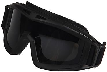 Ma&amp; [Free Replacement Lenses] Motorcycle Explosion Proof Rubber Wrap Fashion Sports Goggles , black