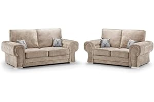 GENERIC Verona Mink 3+2 Sofa Set highback