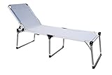 gartenliege hohe belastbarkeit Größe: ca. 215 x 70 x 50cm osoltus ALU Dreibeinliege XXL Seniorenliege klappbar Sonnenliege Pellworm hellgrau/dunkelgrau Soft (grau)