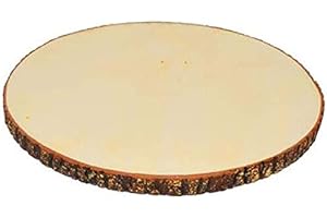 VETRINEIN RETE Vetrineinrete® Base in Legno a Forma di Tronco 30 cm Decorazione Tavolo centrotavola alzatina Disco Tondo per composizioni rustiche sottovaso Shabby Chic P25