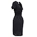 iiniim Women's Maternity Nursing Pregnancy Top Shirt Dress Black Medium