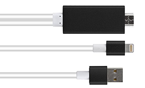 eyeCam EC627 iPhone 6 Lightning auf HDMI-Kabel, vimvip 6.4 ft Lightning MHL zu HDMI Kabel 1080p HDTV Adapter für iPhone 5 5S 6 6S Plus nicht kompatibel iPad mini/air/Pro - 3