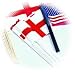 Price comparison product image Flag St George Plastic Pack of 12 for Party Decoration ENGLAND ST GEORGE Flags for Patriotic National themed Party Decorations BBQ's Sport Events