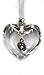 Handmade Hanging Glass Heart Decoration for New Born Baby, Shower or Christening Gift