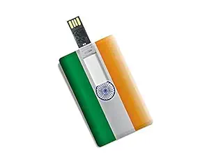 SMKT Credit Card Indian Flag Printed High Speed 32GB Data Storage/Pen Drive