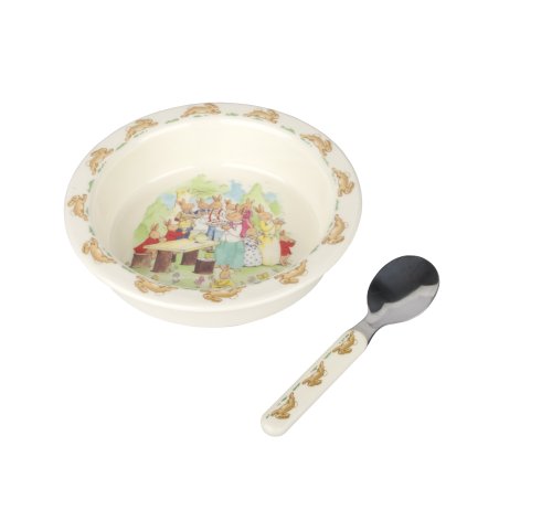 The Sales Partnership - GREAT GIZMOS Bunnykins Feeding Bowl and Spoon Set (Running Bunnies)