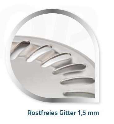 Senkrechter Bodenablauf edelstahl Duschablauf 150 x 150 mm DN 50/55 Badablauf Sperrwasser Siphon 50 – 55 l/min Belastung bis K3-300 kg - 4