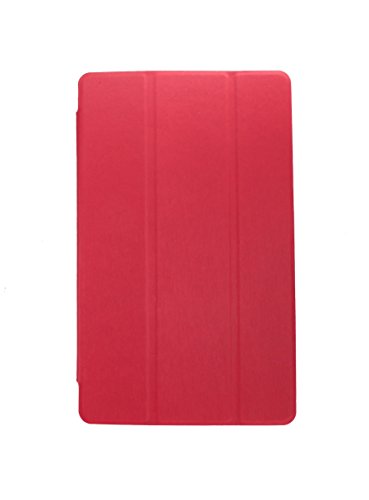AVIDET Ultra Slim Vodafone Tab Prime 7 Hülle Case Superleicht Ständer Smart Shell Cover Schutzhülle Etui Tasche für Vodafone Tab Prime 7 Tablet-PC (Rot) - 3