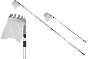 Dokado Obstpflücker mit Teleskopstiel, Apfelpflücker mit Aluminiumstiel, Obsternter zum Erreichen von unzugänglichen Stellen in Obstbäumen, Birnenpflücker, Pflaumenpflücker, Kirschpflücker